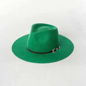Sombrero de Vaquero Clásico Personalizado al por Mayor, Sombrero de Fieltro Liso de Color Sólido para Hombre Adulto, Sombreros Fedora Estilo Western - Product Image 5