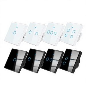 Sakelar Lampu Tunggal Pintar WiFi Touch Panel ABS/PC <span class=keywords><strong>1</strong></span>/2/<span class=keywords><strong>3</strong></span>/4 <span class=keywords><strong>Gang</strong></span> Smartlife Remote Control Google Home Alexa US - Product Image 1