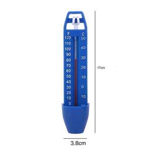 Suministro directo de fábrica Termómetro de agua flotante azul Detector de temperatura de piscina de plástico Piscina flotante - Product Image 1