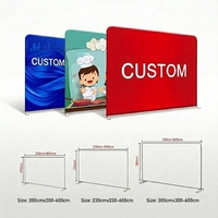 Promotion Stand d'exposition portable en aluminium avec toile personnalisée de 20 pieds, bannière de fond personnalisée pour les panneaux d'affichage