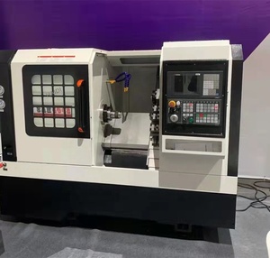 Tour CNC à lit incliné compact à prix avantageux à vendre – Produit phare : Mini tour CNC horizontal 2 axes 2000 avec pompe simple - Product Image 1