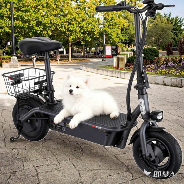 Urban Electric Scooter 350W Brushless Motor Aluminum Alloy 10 Inch Vacuum Tires Front/Rear Suspension Foldable 45KM Range for