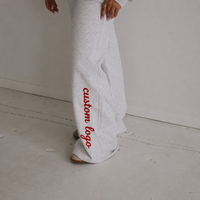Ensemble confortable pour femme : sweat-shirt à col roulé mi-haut et pantalon, motif cœur personnalisé, coupe oversize, manches longues, deux pièces en polaire pour le quotidien