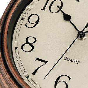 Factory Wholesale Villa Retro European Simple Quartz <strong>Silent</strong> Non-tick <strong>Wall</strong> Hanging School Rustic Plastic <strong>Wall</strong> <strong>Clock</strong> Antique Style - Product Image 4