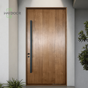 Cửa xoay gỗ tự nhiên cao cấp cho nhà ở, cửa ra vào an ninh ngoại thất, gỗ mahogany, gỗ sồi nguyên khối - Product Image 4