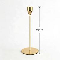Élégant Chandelier en Métal Doré Électroplaqué, Supports de Bougies de Hauteurs Variées pour Décoration de Table de Banquet et d'Événements