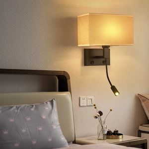 Hôtel chevet <span class=keywords><strong>applique</strong></span> chambre nordique E27 mur <span class=keywords><strong>LED</strong></span> lampe américaine intérieur tête <span class=keywords><strong>de</strong></span> <span class=keywords><strong>lit</strong></span> éclairage USB Port <span class=keywords><strong>de</strong></span> charge <span class=keywords><strong>lit</strong></span> liseuse - Product Image 5