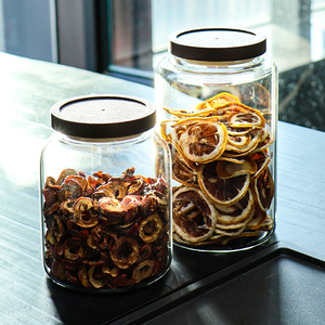 Set di vasetti di vetro di grande capacità all'ingrosso borosilicato resistente al calore bottiglia di vetro sigillata per cucina barattolo di vetro - Product Image 2