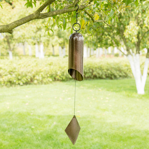 Campana de Viento Metálica Ecológica de un Solo Tubo, 25 Pulgadas, Diseño <span class=keywords><strong>Art</strong></span> <span class=keywords><strong>Deco</strong></span>, Resistente a la Intemperie, Decoración Musical Colgante para Exteriores - Product Image 3