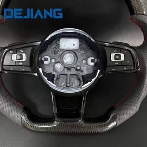 Red Stripe Carbon Fiber Sports <b>Steering</b> <b>Wheel</b> <b>for</b> Golf 5 6 R MK5 MK6 MK7 MK7.5 Polo B8 Plug and Play - Product Image 3