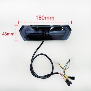 ไฟท้ายจักรยานไฟฟ้าแบบกระพริบ ไฟท้ายสกู๊ตเตอร์ 12V 48V 60V ไฟวิ่ง ไฟเบรก ไฟเลี้ยว อุปกรณ์เสริม - Product Image 1