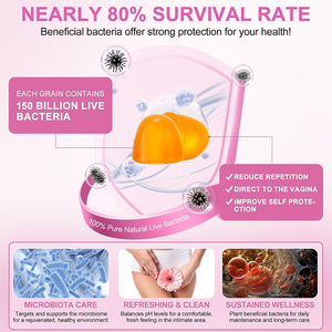Integratore Probiotico Vegano Senza Zucchero per la Salute Intima Femminile, Equilibrio della <span class=keywords><strong>Flora</strong></span> Vaginale e del pH, Etichetta Privata - Product Image 4