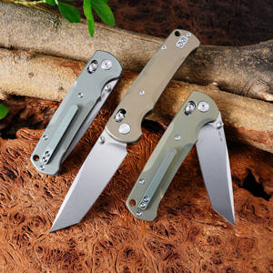 سكين جيب قابل للطي عالي الجودة من سبيكة التيتانيوم مع مقبض مطلي بالأنودة ومعالج بالسفع الرملي، شفرة VG10، طراز تونافاير - Product Image 2