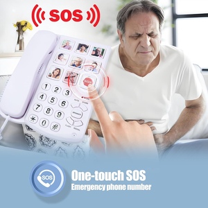 Téléphone à gros boutons pour les personnes âgées Numérotation à une touche pour les malvoyants-Sonnerie amplifiée avec haut-parleur pour les malentendants - Product Image 5
