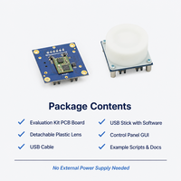 Kit d'évaluation du capteur radar V-LD1-EVAL |   60 GHz FMCW |   USB Plug-and-Play |   Objectif détachable |   Logiciel du panneau de contrôle inclus