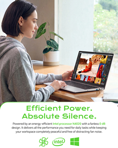 Nuevo Portátil Intel <span class=keywords><strong>N4020</strong></span> de Doble Núcleo, Pantalla FHD de 15.6 Pulgadas, 4 GB de RAM, 128 GB de SSD, WiFi, Enchufe Estadounidense, para el Hogar y Estudiantes - Product Image 3