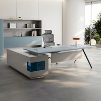 Bureau de direction conçu par des designers, style moderne minimaliste, en bois, nouveau modèle LBZ628, peinture écologique, luxe léger, premium