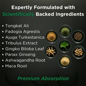 Suplemento Estimulante Masculino de Alta Calidad con Tongkat Ali de Alta Potencia para Apoyar la Energía en Adultos, 60 Cápsulas - Product Image 4