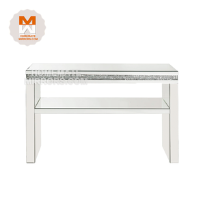 Mesa de <span class=keywords><strong>consola</strong></span> con espejo de cristal <span class=keywords><strong>barata</strong></span> de alta calidad con diamante triturado - Product Image 3