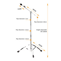 G140 Support de cymbale en métal massif galvanisé Support de cymbale pliable Autres accessoires d'instruments pour jouer de la batterie