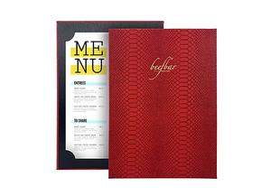 Porta Menús Personalizado de Piel Sintética, Porta Menús de Una Sola Página, Cubierta para Menús de Restaurante - Product Image 2