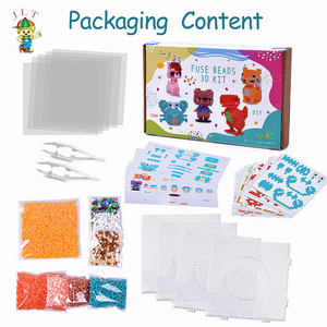 Fourniture directe d'usine pas cher 3D Hama perles bricolage artisanat ensemble multicolore 5mm EVA fusible perles Kit pour enfants jouet fait main - Product Image 5