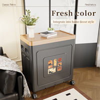 Boîte de rangement pliable de grande capacité avec roulettes et couvercle, couleur personnalisable, matériau PP, facile à nettoyer, boîte de rangement pour vêtements