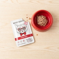 Sacs d'emballage personnalisés imprimés à trois soudures pour aliments pour chiens et chats saveur poisson, résistants aux perforations avec fermeture éclair réutilisable
