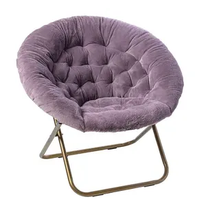 北欧泰迪客厅单沙发椅紫色毛茸茸口音椅套装碟子摇摆休息室客厅家用卧室椅子
