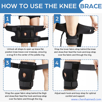 Attelle de compression articulée en néoprène, 5 tailles réglables, respirante, unisexe, pour la protection sportive et la rééducation, soulagement des douleurs liées aux déchirures du ménisque et des ligaments croisés antérieurs (LCA)
