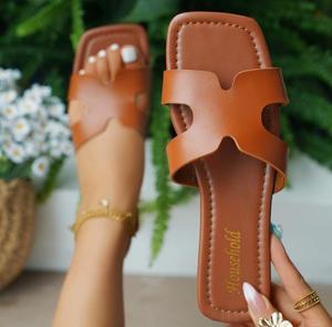 French style outdoor cool <b>slippers</b> for women in the summer of 2025, new one-piece <b>slippers</b> - Product Image 2