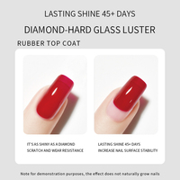 Vente en gros HEMA TPO Free Diamond No Wipe Top Coat 15ml Soak Off UV LED Gel pour ongles Livraison rapide Faible MOQ