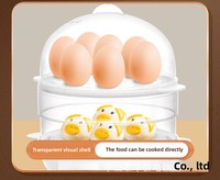 Pemasak Telur Mini Elektrik Portabel Peralatan Dapur Rumah Tangga dengan Fitur Perebusan Otomatis Casing Plastik Pengukus Telur