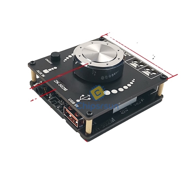502M DC5-24V 12V MINI BT 5.0 Power Audio Amplifier board 50WX2 Stereo AMP Amplificador Home Theater AUX USB