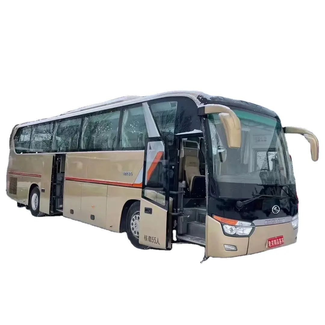 Bus utilisé de haute qualité 2017 jinlong yuchai double porte 330 chevaux 52 sièges chine prix bas spot