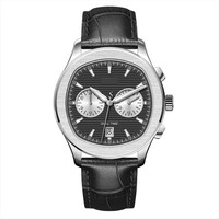Montre tendance pour homme à double fuseau horaire et mouvement à quartz