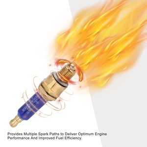 GOOFIT Juego de 4 Bujías de Encendido de Iridio A7TC Azules, Repuesto para Motocicleta, Scooter, Pocket Bike - Product Image 3