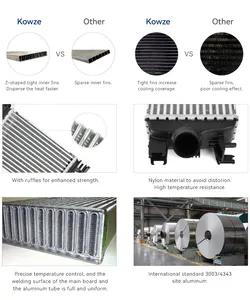 Produsen pabrik Intercooler Aluminium murah untuk kendaraan truk mobil otomatis OEM ODM suku cadang kustom