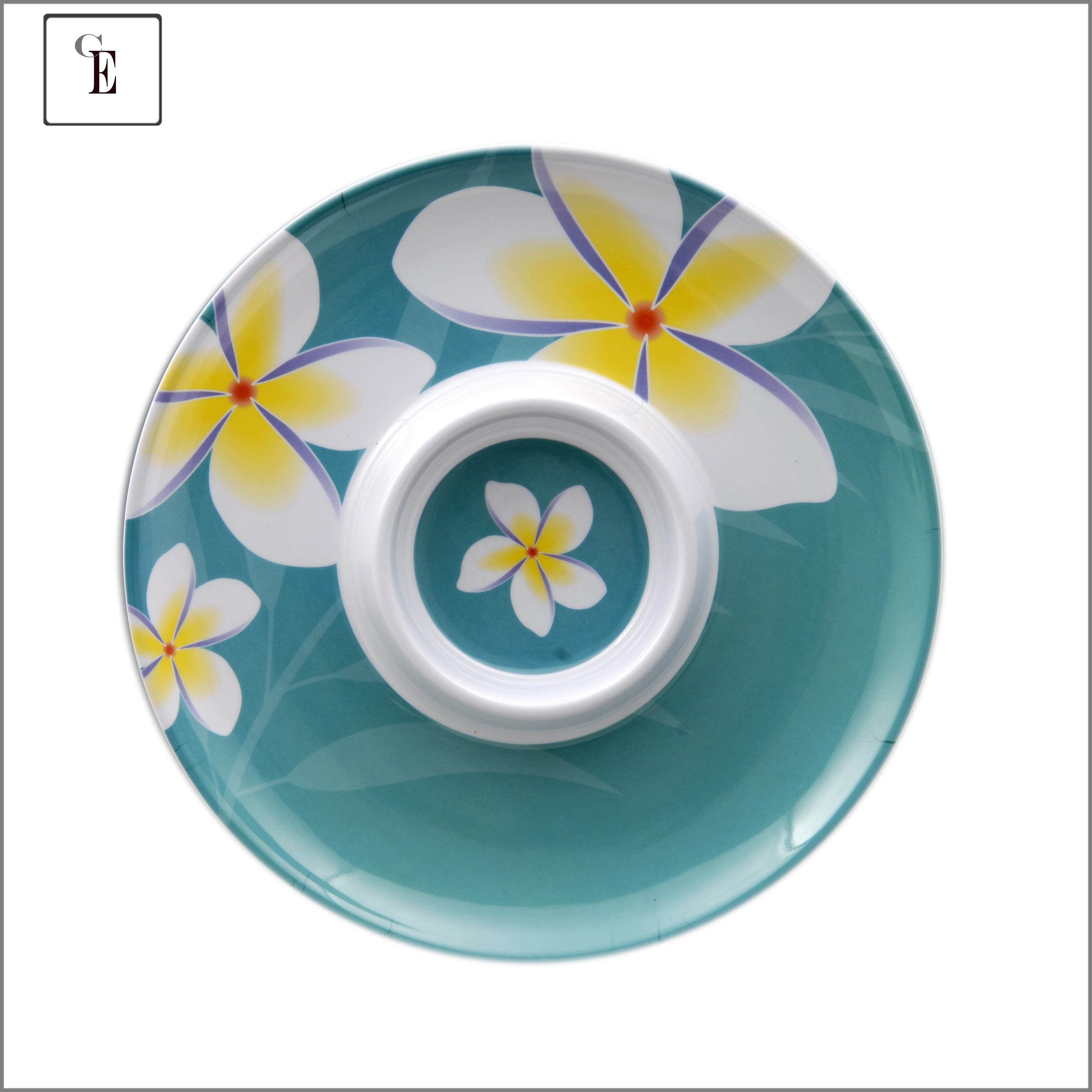 Chip and Dip Plate Plastic Chip and Dip Trays Round Melamine Serving Tray  Wholesale in China