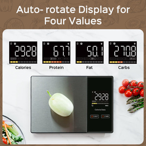 Balance de cuisine intelligente en verre trempé avec calculateur nutritionnel intégré - Product Image 2