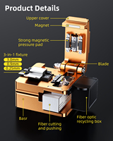 Fiber Cleaver S09 Fiber Optik Ekipmanı, FTTH Optik Fiber Kesme Bıçakları ile Yüksek Hassasiyetli 3'ü 1 Arada Aparat