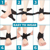 Attelle de cheville réglable et respirante avec sangles de stabilisation, support élastique pour l'entraînement sportif