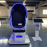 Chaise VR immersive 9D en forme d'œuf, monoplace, simulateur de réalité virtuelle en métal pour intérieur, équipement de cinéma à mouvement dynamique pour centre commercial et salle d'arcade
