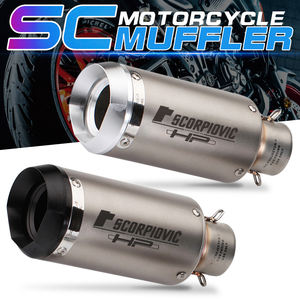 Silencieux d'échappement universel 51mm pour motos NINJA400 R6 CB650R GSX-R750 GTS250 modifié sc tuyau d'échappement arrière en acier inoxydable - Product Image 2