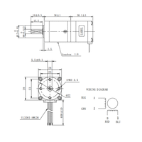 Motor paso a paso Nema 11 con engranajes, 1.8 grados, 2 fases, 0.06 N.m, con caja de engranajes planetaria 1:9, 4.74 V, 0.67 A para impresora 3D, robot CNC y automatización