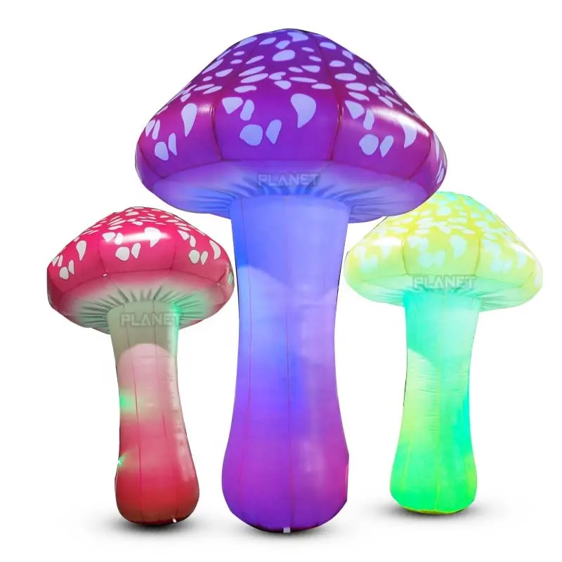 Champignon d'éclairage Led gonflable géant de publicité extérieure pour la décoration de fête d'événements