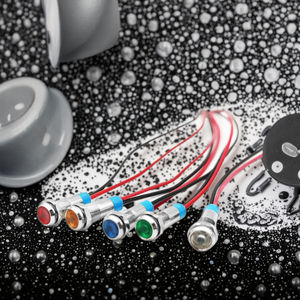 ABEI 6 мм Водонепроницаемая металлическая сигнальная лампа 3v 5V 12V220v панель управления светодиодный индикатор - Product Image 5