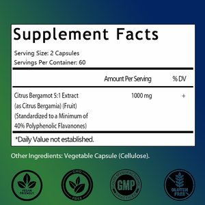 Cápsulas de Bergamota Cítrica OEM/ODM, Suplemento de Bergamota Cítrica para el Corazón, Apoyo al Sistema Inmunitario y Envejecimiento Saludable - Product Image 2