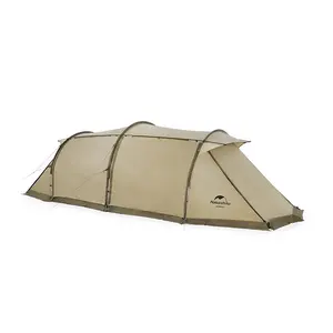 自然户外野营一客厅一卧室UPF50 + 白羊座隧道帐篷，可容纳4-6人