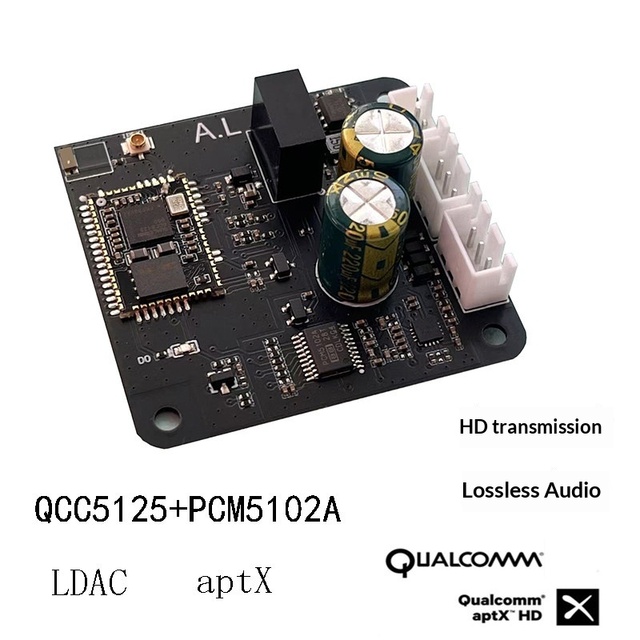 AL5125 Lossless for Decoding Board LDAC Qualcomm Module Car HIFI Sound Effect MP3 Audio Conversion for Headphones/Speakers